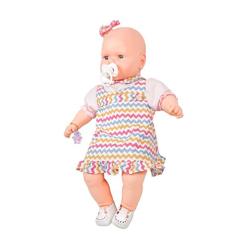 Boneca Bebezinho Vestido Estampa Chevron 49 cm - Estrela