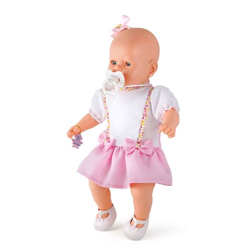 Boneca Nenezinho Vestido Rosa e Branco 44 cm - Estrela