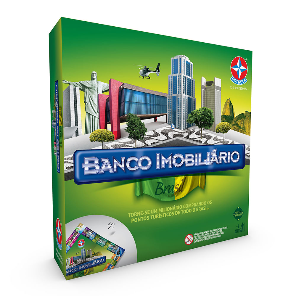 Jogo de Tabuleiro - Banco Imobiliário Brasil - Estrela