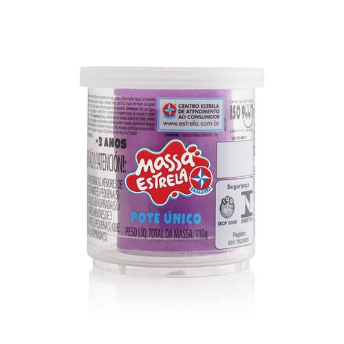 Massa Estrela Pote Único - ROXO