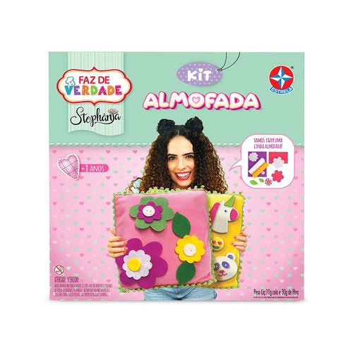 Kit Almofada Rosa para Boneca Paula Stephânia - Estrela