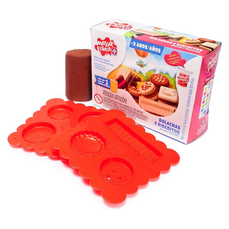 Kit Massa Estrela Figuras - 7 Moldes Cortadores Para Crianças
